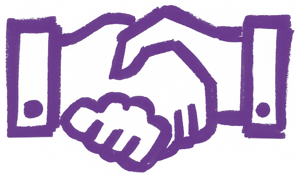 Hand shake - large 2